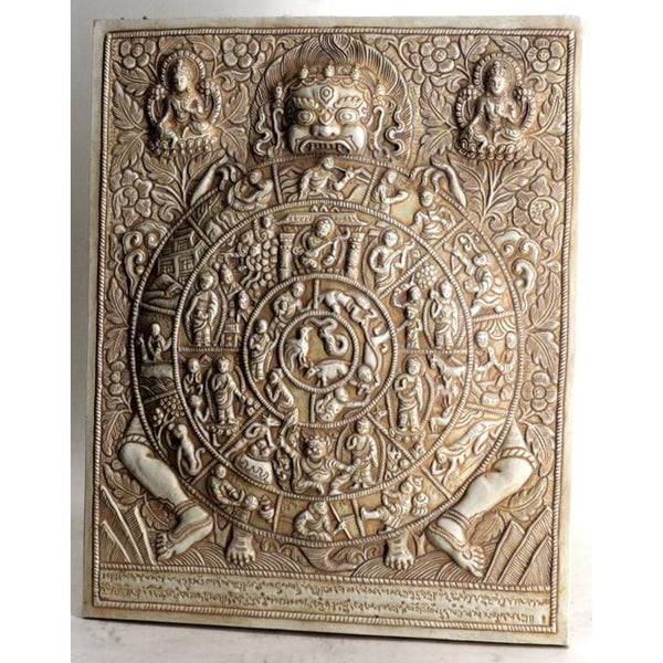 Tibetan Wheel of Life plaque