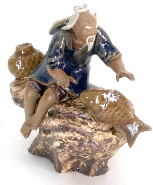 Bonsai Fisherman with Fish