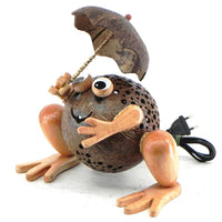 Lamp-coconut shell-Umbrella Frog