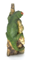 Lizard on tree stump figurine