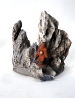 Rock mountain decoration, with figurine